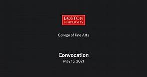 Boston University College of Fine Arts Convocation 2021