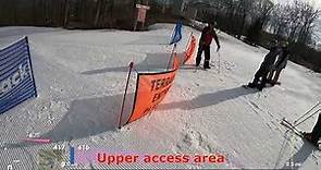 Ski Jack Frost ⛷️🏔️⛷️One Park to Tobyhanna lift March 6 2023 Terrain park first run HD 4K Telemetry