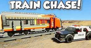 LEGO POLICE CHASE TRAIN! - Brick Rigs Gameplay - Multiplayer Cops & Robbers & Train Chase!