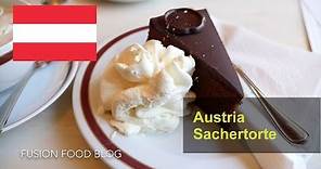 Sacher torte Austrian chocolate sponge cake Cafe Sacher Salzburg vlog