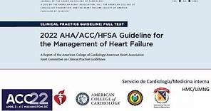 Análisis y actualización : 2022 AHA/ACC/HFSA Guideline for the Management of Heart Failure