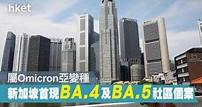 【新加坡疫情】首現Omicron亞變種BA.4及BA.5社區個案 - 香港經濟日報 - 即時新聞頻道 - 國際形勢 - 環球社會熱點