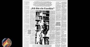 Armin Mohler: "Ich bin ein Faschist!" (Interview 1995 - Leipziger Volkszeitung)