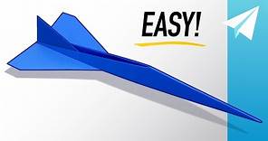 How to Make an EASY Jet Paper Airplane that Flies REALLY Fast — Concorde Tutorial
