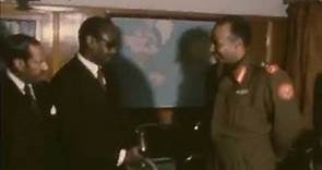 Ethiopia History: Lieut. General Aman Andom receives foreign diplomats, 1974