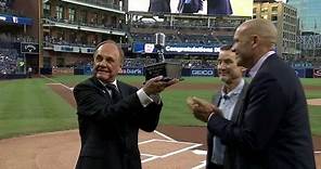 LAD@SD: Padres honor Dick Enberg in pregame ceremony
