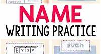 Name Writing Practice Activities and Name Tracing Worksheets