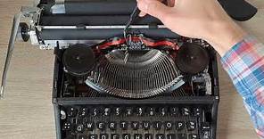 Olympia SM2 Typewriter Ribbon Install & Ribbon Cover Removal