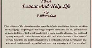 William Law - A Serious Call To A Devout And Holy Life