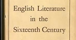 SIXTEENTH CENTURY ENGLISH LITERATURE