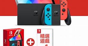 任天堂 Nintendo Switch (OLED款式) 電光藍．電光紅 主機   精選遊戲  - PChome 24h購物