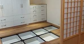 在小坪數裝潢裡-多功能 2坪和室(起居室) ，2+1房設計是您最佳選擇:廣松架高收納木地板