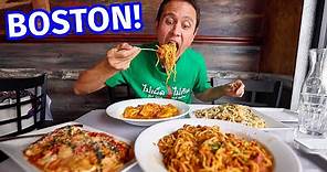 Boston Food Tour - HUGE ITALIAN FOOD + 16” Chicken Parmesan Sub!! | Boston, Massachusetts