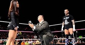 Paul Heyman calls out a WWE referee then proposes to AJ Lee: Raw, Sept, 24, 2012