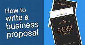 How to Write a Business Proposal | Step-by-Step Guide [Examples & Templates]