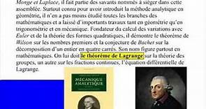 JOSEPH-LOUIS LAGRANGE (1736-1813) mathematicien