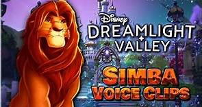 All Simba Voice Clips • Disney Dreamlight Valley • All Voice Lines • 2022 (Cam Clarke)