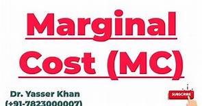 Marginal Cost | MC | Meaning Of Marginal Cost | Cost | Theory Of Cost | Microeconomics | Economics