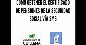 Tutorial 13: Cómo obtener el certificado de pensiones de la seguridad social vía SMS
