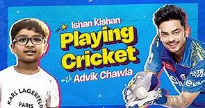 Ishan Kishan plays cricket with Advik Chawla | Mumbai Indians