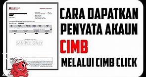 Cara Download Statement Akaun CIMB Melalui CIMB CLICK