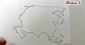 ¿Cómo dibujar el mapa de ASIA? | HD