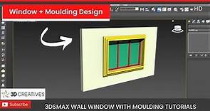 Window with moulding design in 3Dsmax