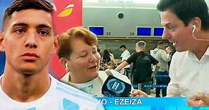 Desde Ezeiza, la familia de Nahuel Molina, jugador de la Selección, se embarca para el mundial