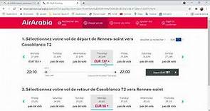 reservation billet d'avion air arabia voyage au Maroc