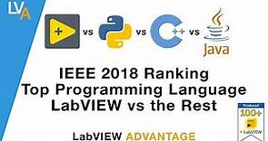 IEEE 2018 Top Programming Languages Ranking - LabVIEW vs the rest