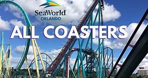 All Coasters at SeaWorld Orlando + On Ride POVs - Front Seat Media