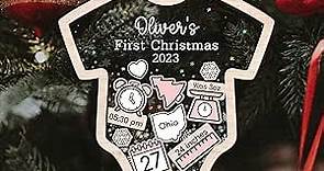 Baby's First Christmas Ornament 2023, Personalized Baby 1st Christmas Ornament, Custom Baby Name, Gift for New Baby Girl, Boy, Baby Keepsake, 4D Shake Babies Ornament, New Baby Gifts
