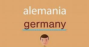 Cómo se dice alemania en inglés
