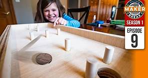 Build this DIY Penny Hockey Game in an hour with your kids! Plus we meet a maker, Zac Builds! S1E9