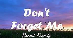 Dermot Kennedy - Don't Forget Me (Lyrics)