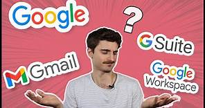 The difference between Google Account, Gmail and Workspace (GSuite)