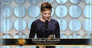 Michelle Williams Best Actress Motion Picture Comedy Or Musical - Golden Globes 2012