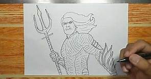 How to draw AQUAMAN step by step