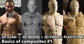 Precise body 3D model in Blender. Basics of Composites #1: How to scan, model, print and sculpt.