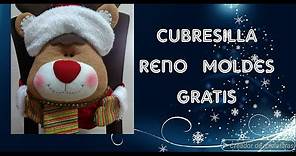 COMO HACER CUBRESILLAS PARTE 2 RENO NAVIDEÑO. PARTE 2 MOLDES GRATIS. 2019