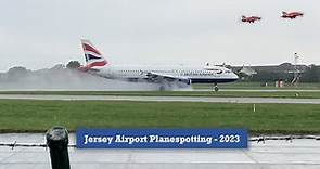 Plane Spotting at Jersey Airport - 2023 (including Red Arrows)
