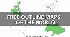 Free Outline and Blank Maps of the World.
