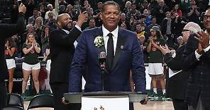 Marques Johnson Gets His #8 Jersey Retired In Milwaukee | March 24, 2019