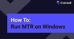 Installing & Running WinMTR on Microsoft Windows