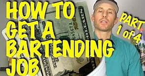 How to Get a Bartending Job with NO Experience (Step 1 of 4)
