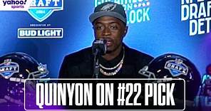QUINYON MITCHELL speaks after being selected No. 22 in NFL Draft by EAGLES | Yahoo Sports