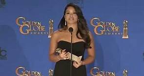 Gina Rodriguez: Golden Globe Awards Backstage Interview (2015) | ScreenSlam