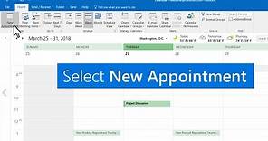 Create appointments and meetings in Outlook