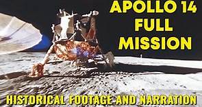 Apollo 14 Full Mission - Historical Narration and Footage, Onboard Audio, AI upscale, NASA, Moon