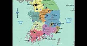 mapa de Corea del Sur